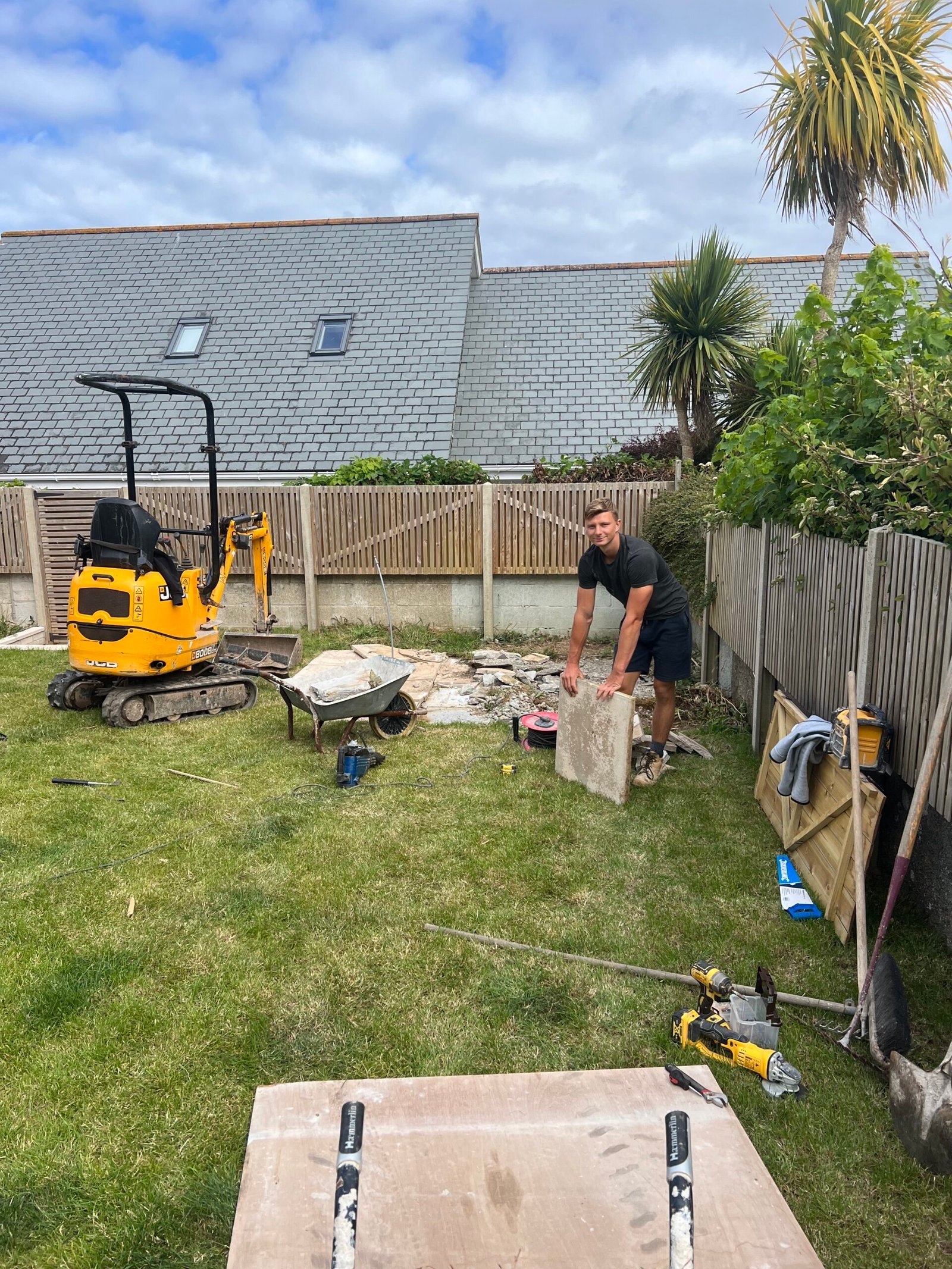 Landscaping work in progress